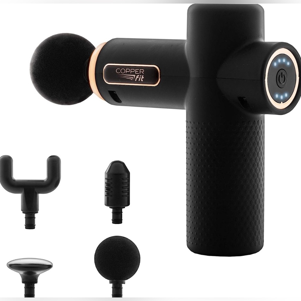 Copper Fit Unisex Adult Massage Gun, Rechargeable with 4 Massage Attachments - Picture 3 of 8